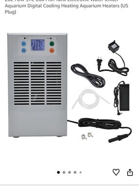 20L 70W Digital Aquarium Chiller Unit in Light Gray with Display